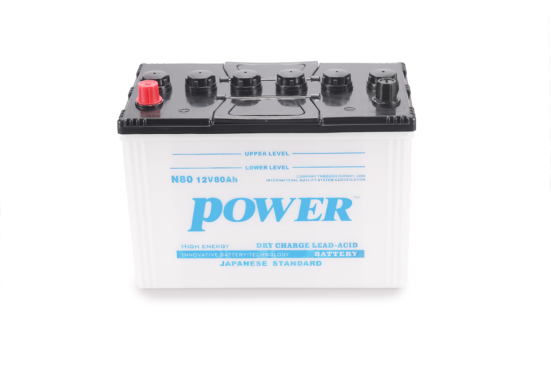 POWER Brand Car Battery 12V 80Ah Dry Charged Battery