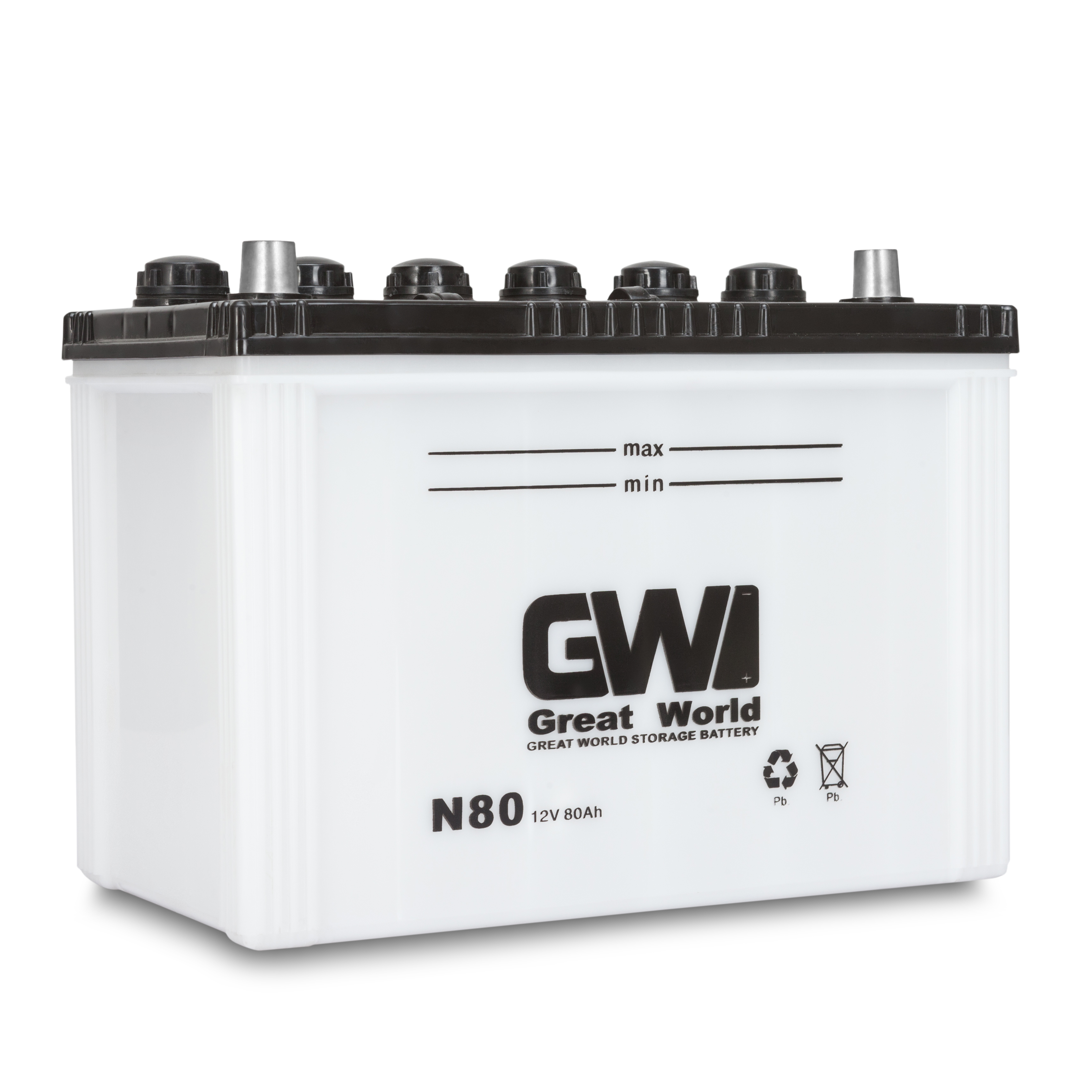 GW Brand 12V 80Ah JIS Car Battery N80 Dry Charged auto starter lead acid Battery